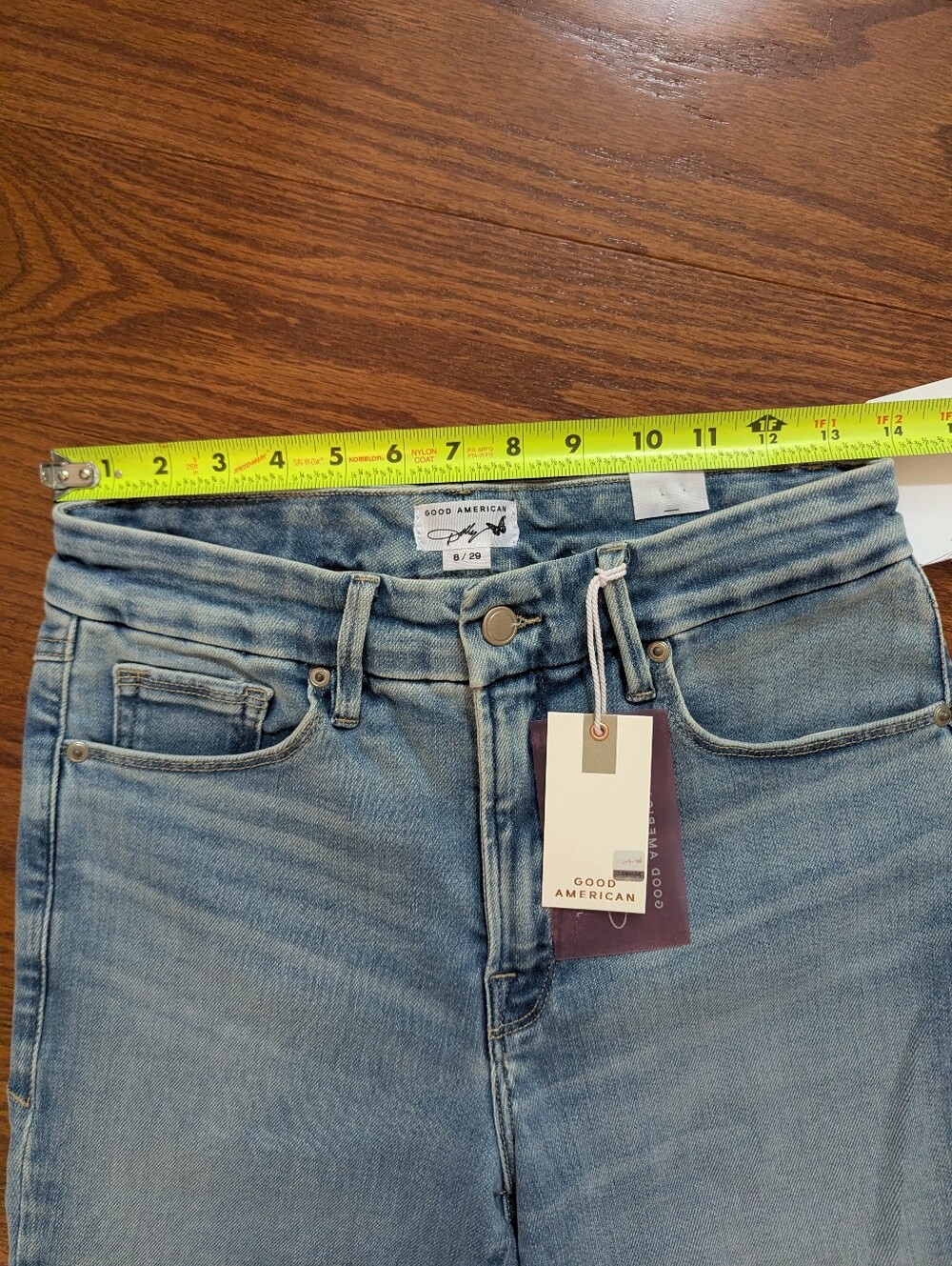Good American Dolly Collection -Jolean Light Blue Flare Jeans - Picture 9 of 9